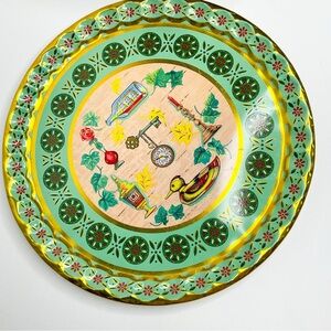 Vintage BERET WARE Green Cocktail Tray | 1950s-60s MCM English Barware